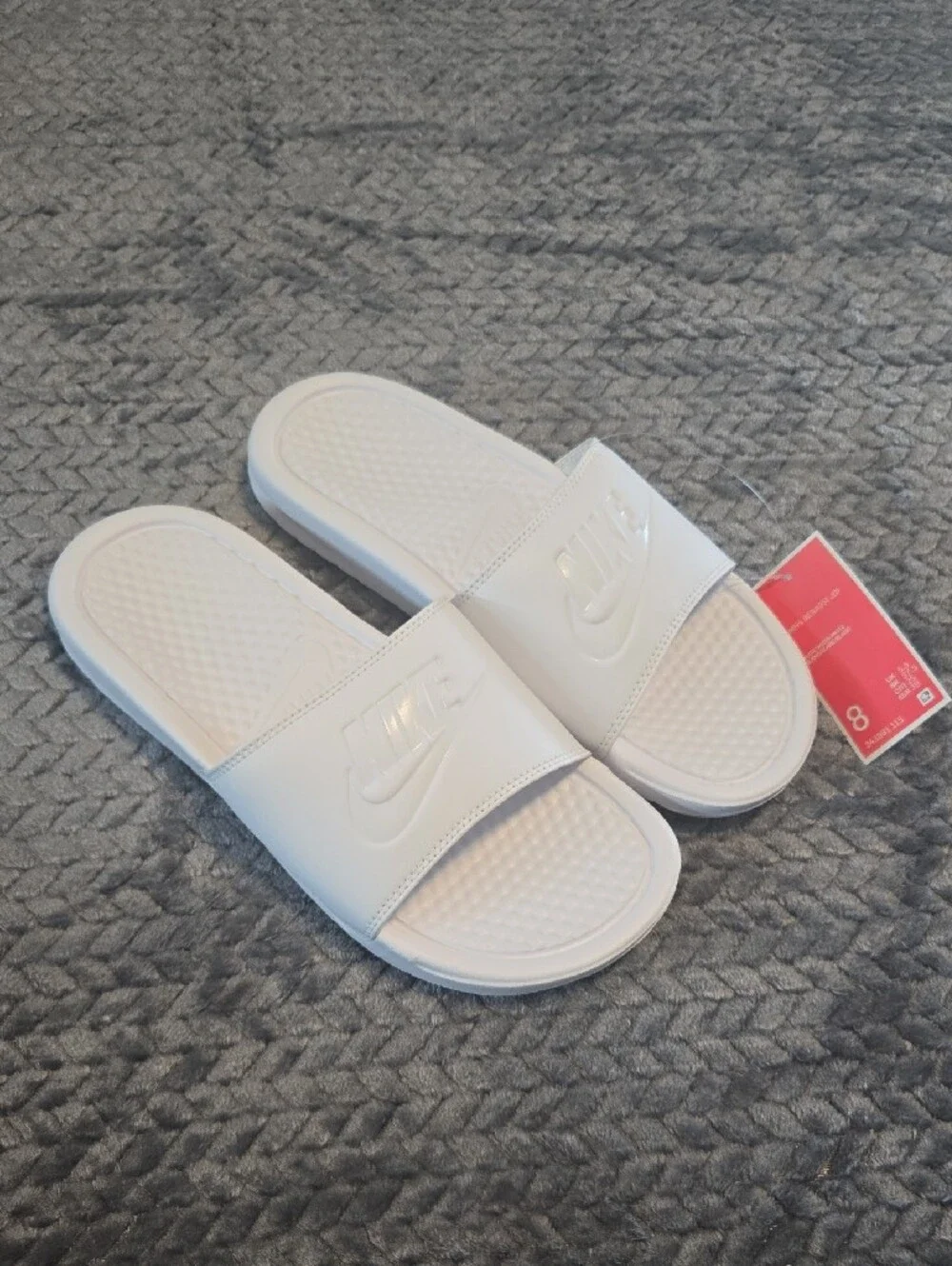Nike Benassi JDI Women’s Slides Size 8 White New in Box NIB